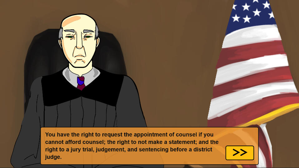 Courtroom scene