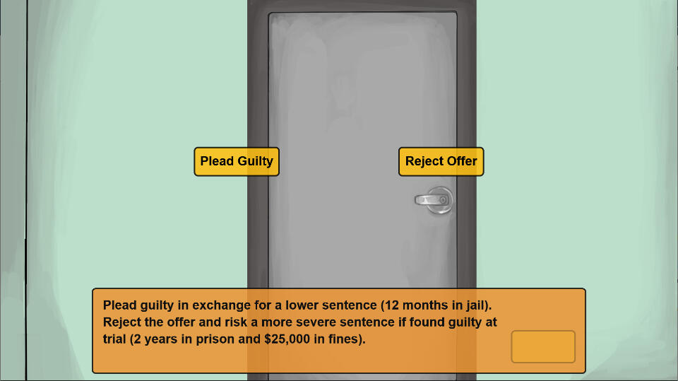 The choice to plead guilty or go to trial